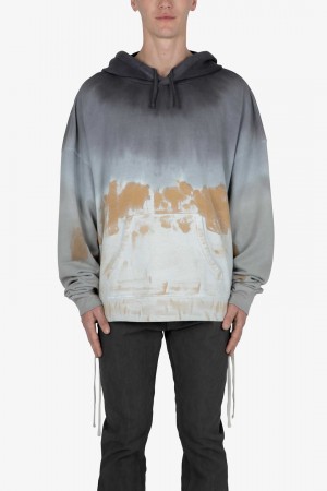 Mnml Beach Washed Hoodie Sweatshirts Blue/Multi | VF42-Z7UJ