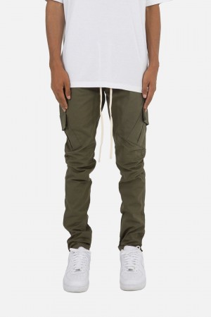 Mnml Cargo Drawcord II Pants Cargos Olive | UG50-P4EG