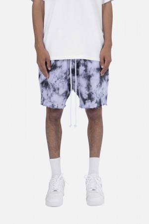 Mnml Cloud Wash Sweatshorts Shorts Black/White | YE10-I5IM