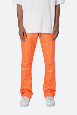 Mnml Coated Skinny Flare Sweatpants Sweatpants Orange | QJ49-J2VA