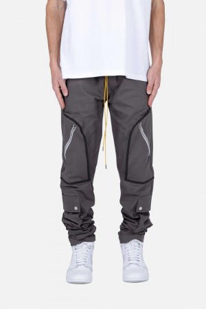 Mnml Contrast Taped Cargo Pants Cargos Charcoal Grey | CS86-Y3PB