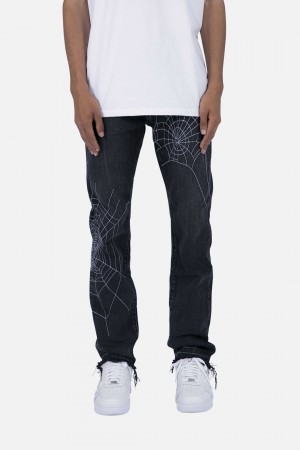 Mnml D113 Spider Straight Denim Straight Denim Black | SV38-B0XE