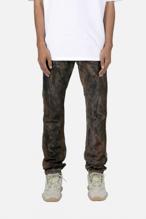 Mnml D452 Camo Straight Denim Straight Denim BROWN | RK74-K5FJ