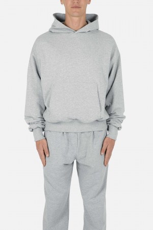 Mnml Double Layer Hoodie Sweatshirts Grey | DM70-Z8AP