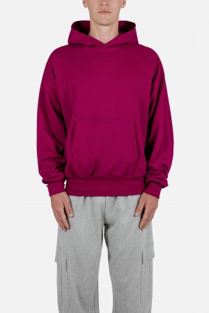 Mnml Double Layer Hoodie Sweatshirts Pink | YE42-G4SL