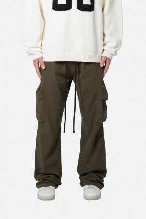 Mnml Drawcord Flare Cargo Pants Cargos Olive | EJ75-W3NY