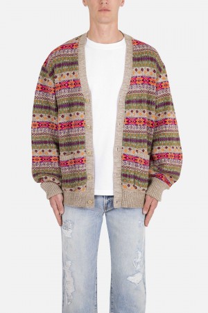 Mnml Fair Isle Cardigan Sweatshirts Multi | FQ33-O4GD