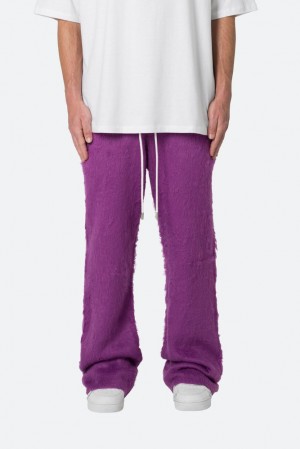 Mnml Fuzzy Sweatpants Sweatpants Purple | UQ61-O1UT