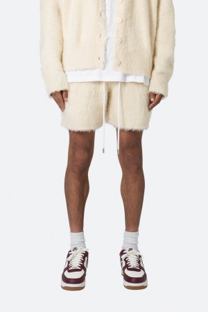 Mnml Fuzzy Sweatshorts Shorts Off White | OW47-K5IR