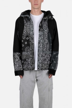 Mnml Hooded Bandana Jacket Jackets Black | IT07-N8RU