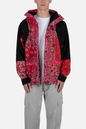 Mnml Hooded Bandana Jacket Jackets Red | IR51-J6PC