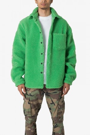 Mnml Jewel Sherpa Jacket Jackets Green | HF29-U1JE