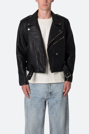 Mnml Leather Moto Jacket Jackets Black | BC51-G0GC