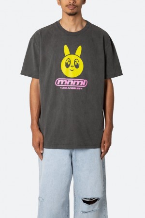 Mnml MNML Bunny Tee Tees Washed Black | YN22-Y5FM