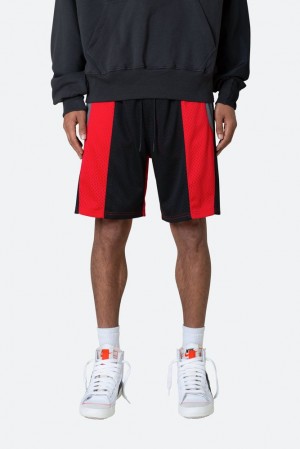 Mnml Mesh Paneled Shorts Shorts Black/Red | GL71-A2IT