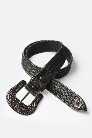 Mnml Mirrored Studded Belt Belts Black | VK80-K5ZU