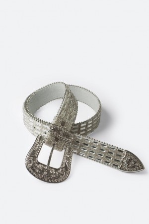 Mnml Mirrored Studded Belt Belts Silver | RA04-H6WJ