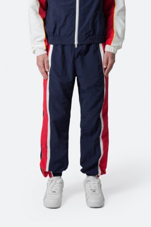 Mnml Nylon Track Pants Pants & Chinos Red/White/Blue | LB16-J6MM