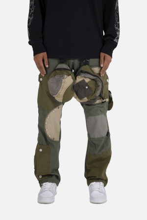 Mnml Patchwork Cargo Pants Cargos Olive | RX80-X5EF