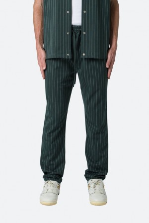 Mnml Pinstripe Drawcord Pants Pants & Chinos Green | BP51-G2KG