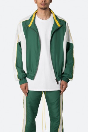 Mnml Race Track Jacket Jackets Green/White | TN44-L1NX