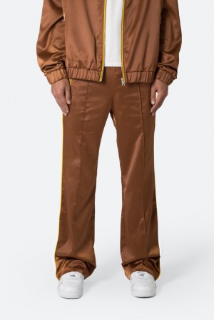 Mnml Satin Stacked Pants Pants & Chinos BROWN | NQ02-L7LF