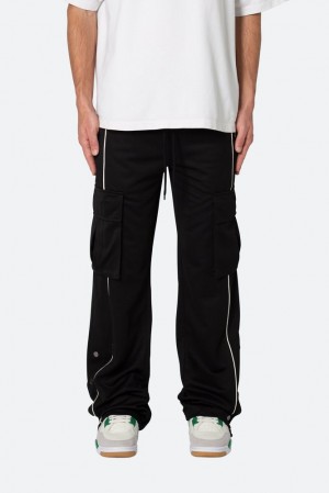 Mnml Snap Cargo Track Pants Sweatpants Black | YD36-M8WQ