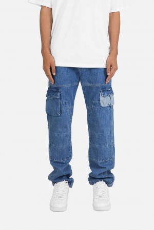 Mnml V244 Cargo Baggy Denim Baggy Denim Blue | BM45-V9OT