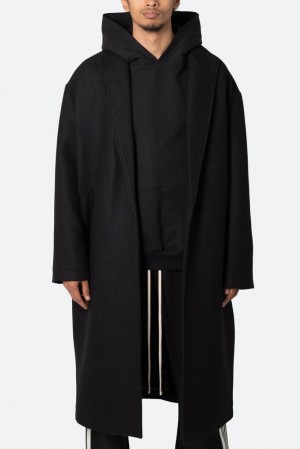 Mnml Wool Coat Jackets Black | SX41-R2LY