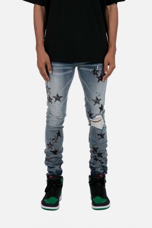 Mnml X462 Star Skinny Denim Skinny Denim Blue/Black | KB91-O1YH