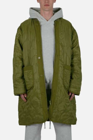 Mnml Zip Up Bomber Trench Jackets Olive | XC60-S1AX