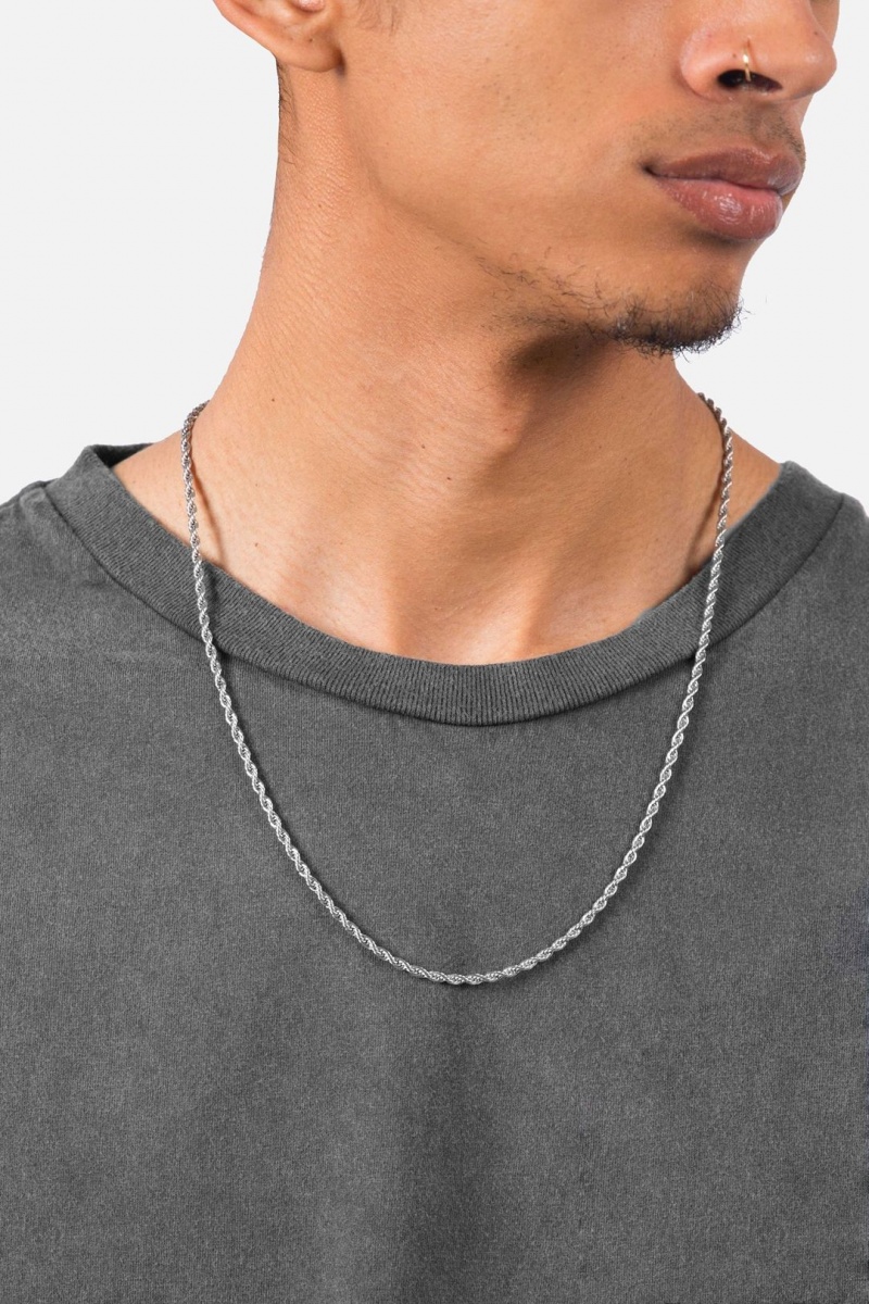 Mnml A3 Long Rope Chain Jewelry Silver | OC54-Y5QI