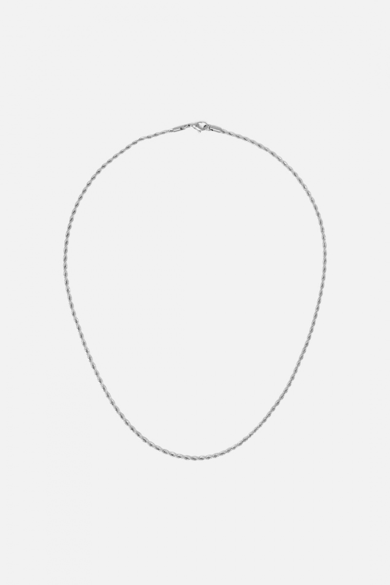 Mnml A3 Long Rope Chain Jewelry Silver | OC54-Y5QI