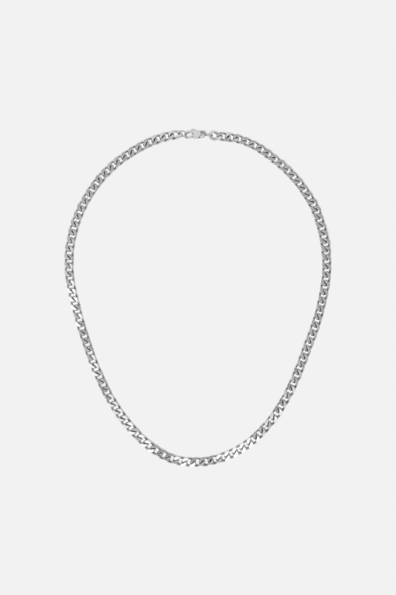 Mnml A4 Long Cuban Chain Jewelry Silver | EU87-S5YL