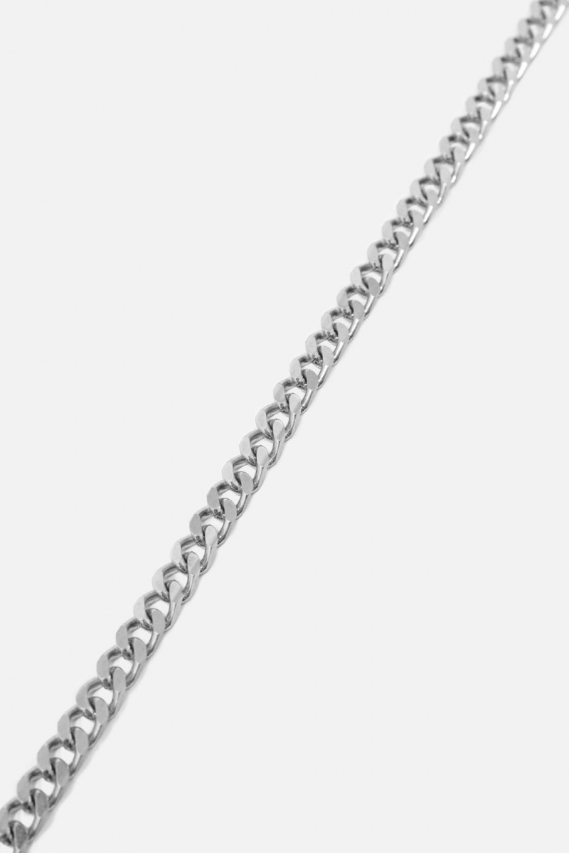 Mnml A4 Long Cuban Chain Jewelry Silver | EU87-S5YL