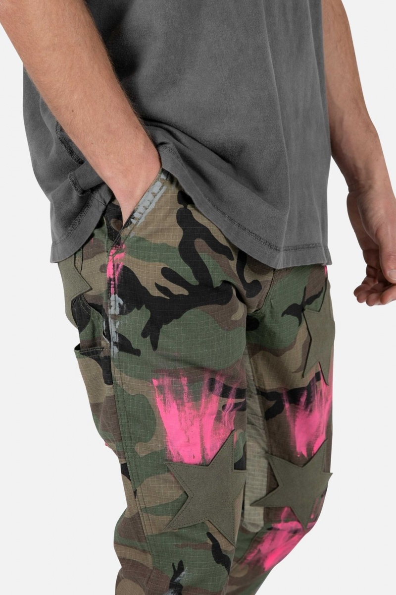 Mnml B439 Star Flare Denim Flare Denim Camo | NG35-N1VS