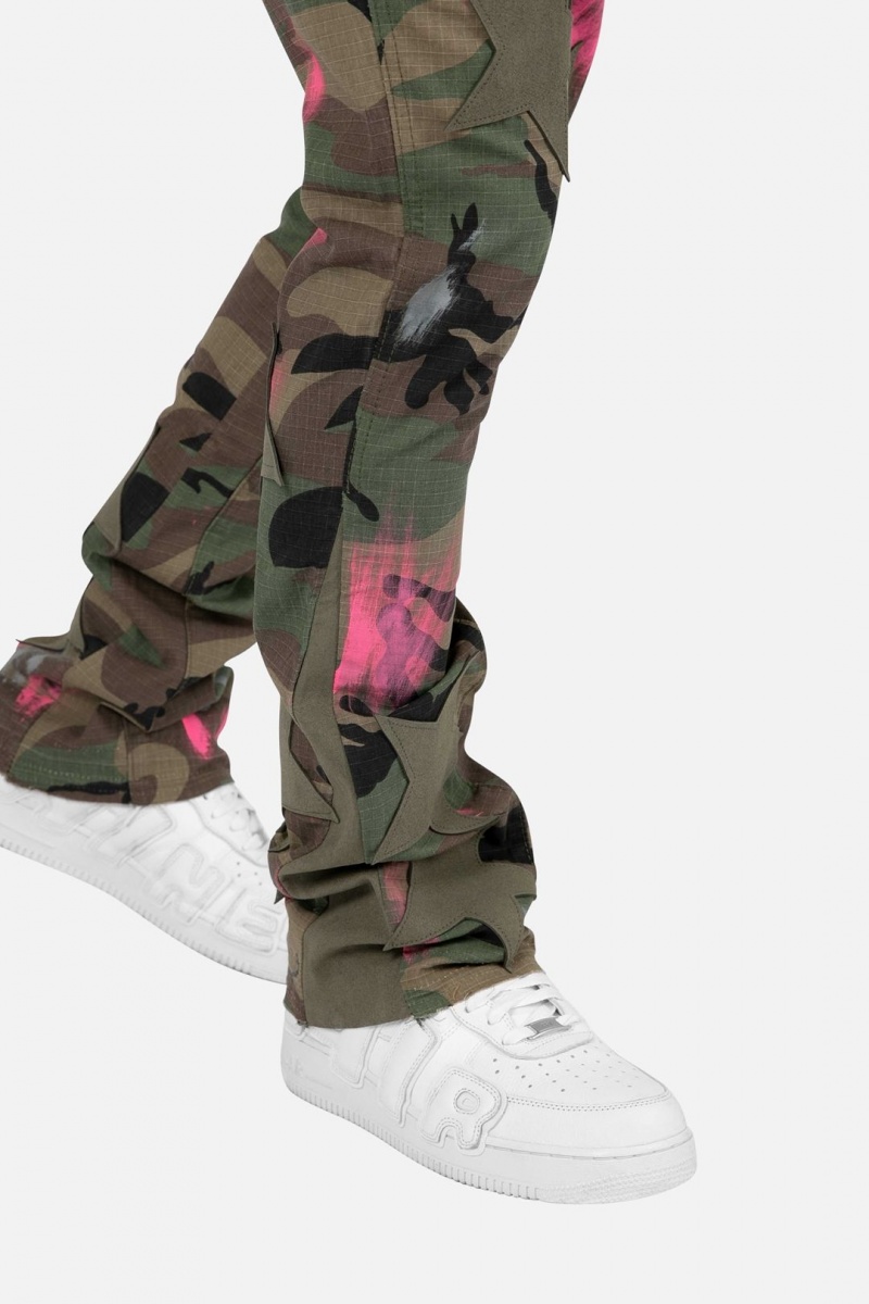 Mnml B439 Star Flare Denim Flare Denim Camo | NG35-N1VS