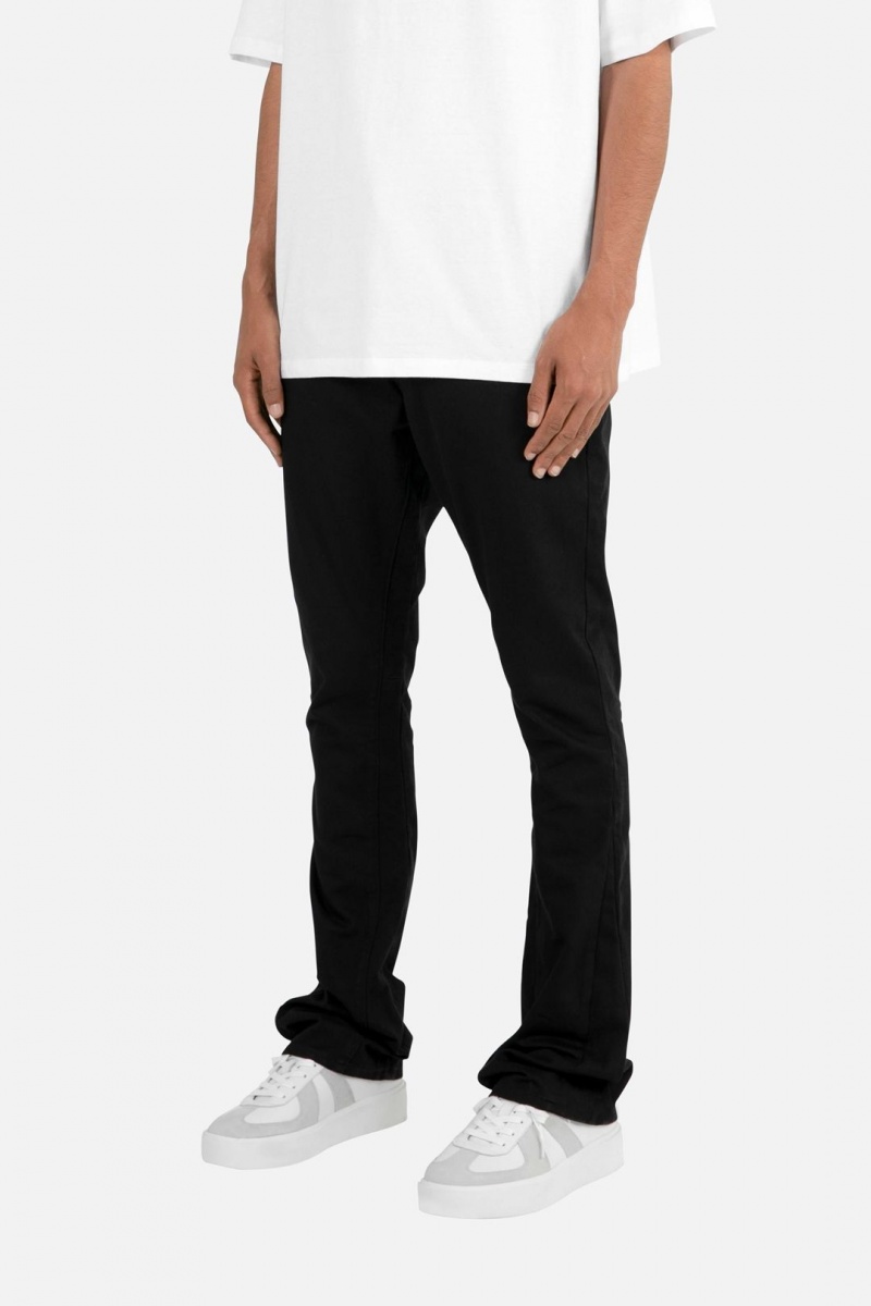 Mnml B472 Twill Flare Pants Flare Denim Black | LC60-G5SM