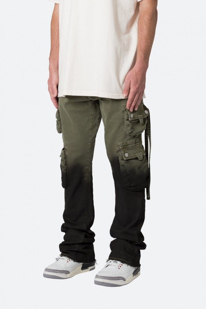 Mnml B569 Cargo Flare Denim Flare Denim Olive/Black | OG21-S0NB