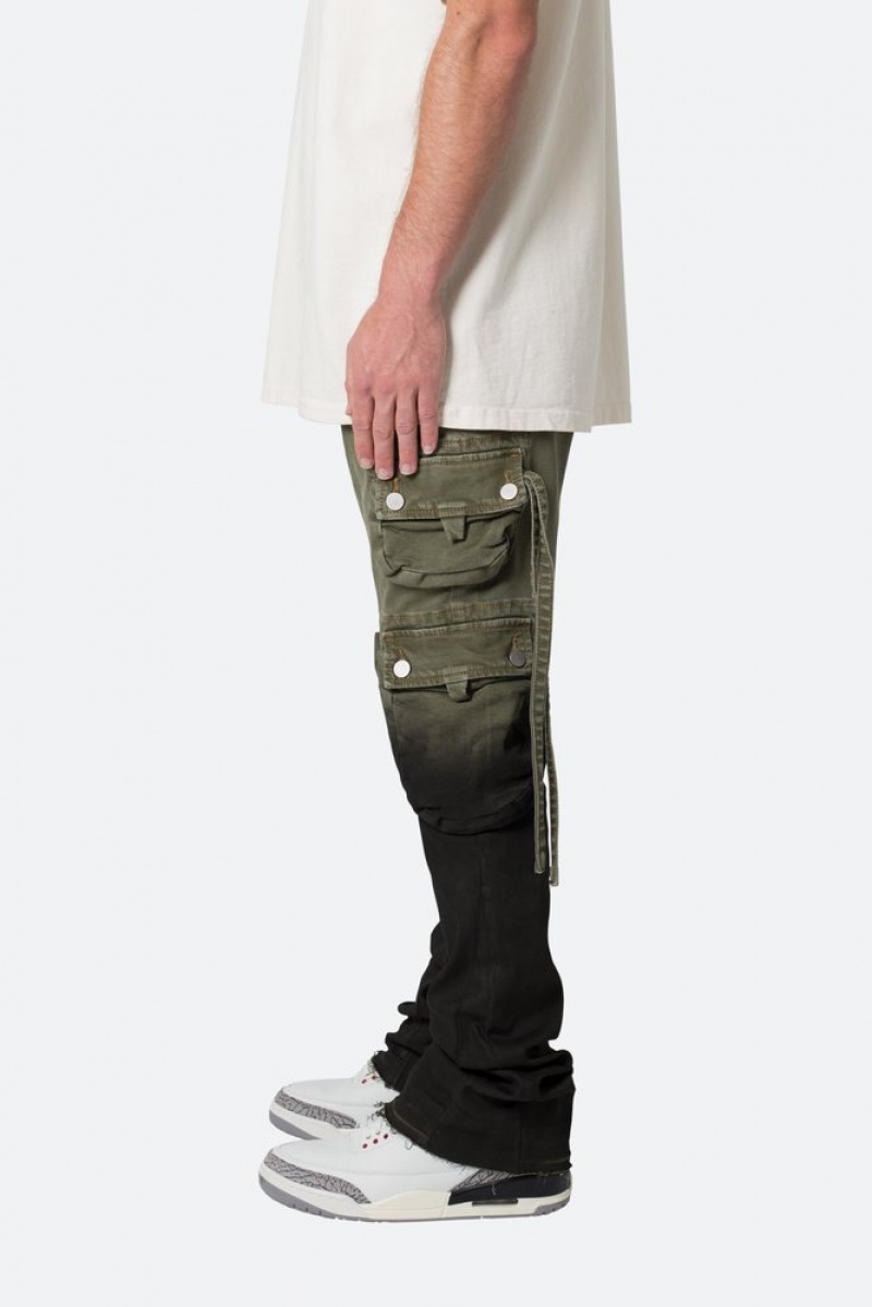 Mnml B569 Cargo Flare Denim Flare Denim Olive/Black | OG21-S0NB