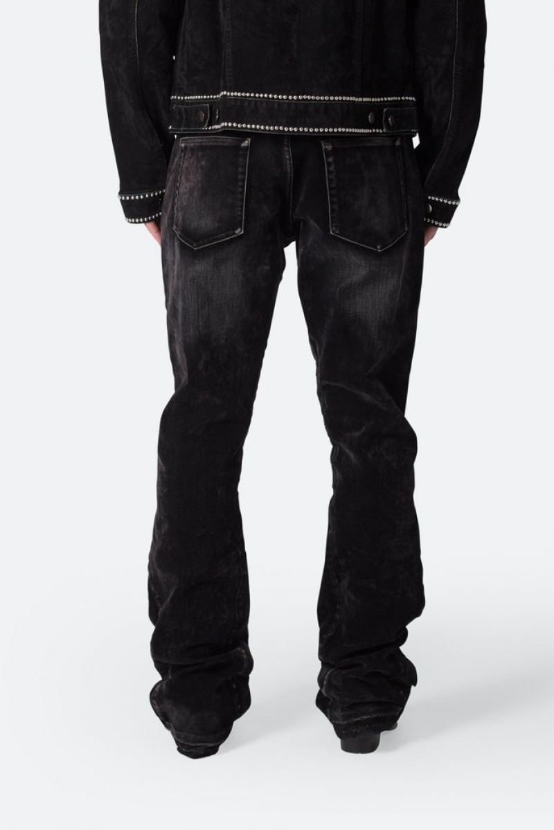 Mnml B576 Western Flare Denim Skinny Denim Black | KP84-V0EW