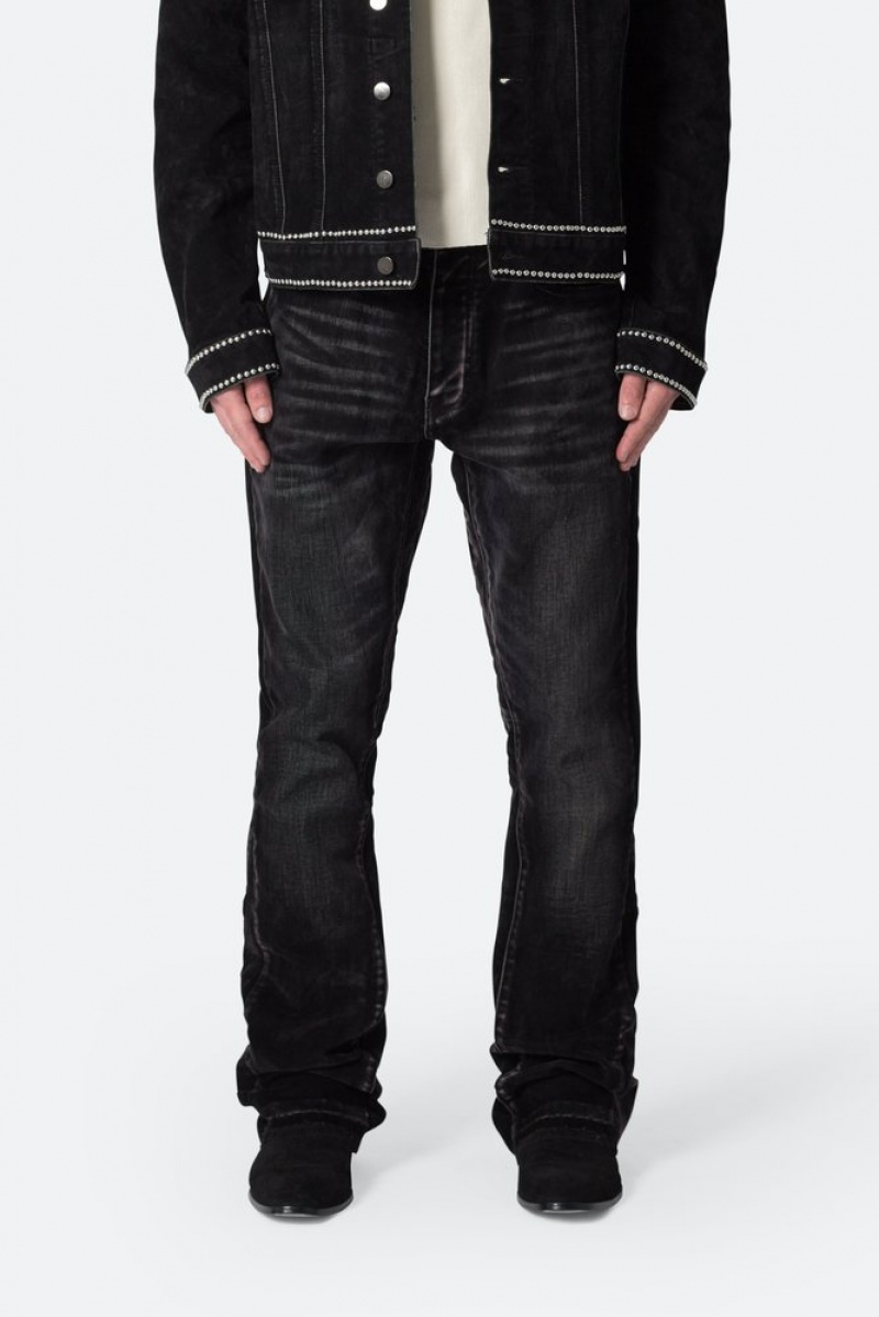 Mnml B576 Western Flare Denim Skinny Denim Black | KP84-V0EW