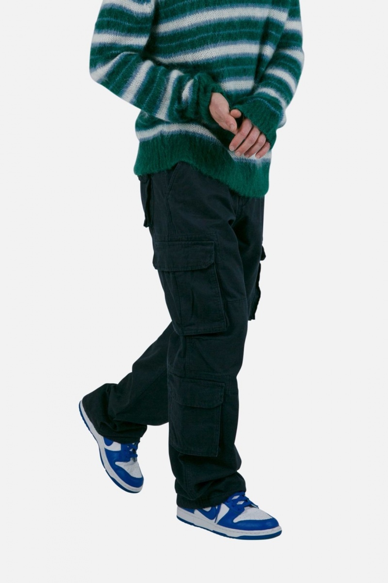 Mnml Baggy Double Cargo Pants Cargos Black | VM39-A9TY