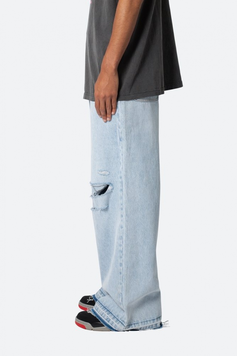 Mnml Baggy Rave Denim Baggy Denim Light Blue | SW18-D0RZ