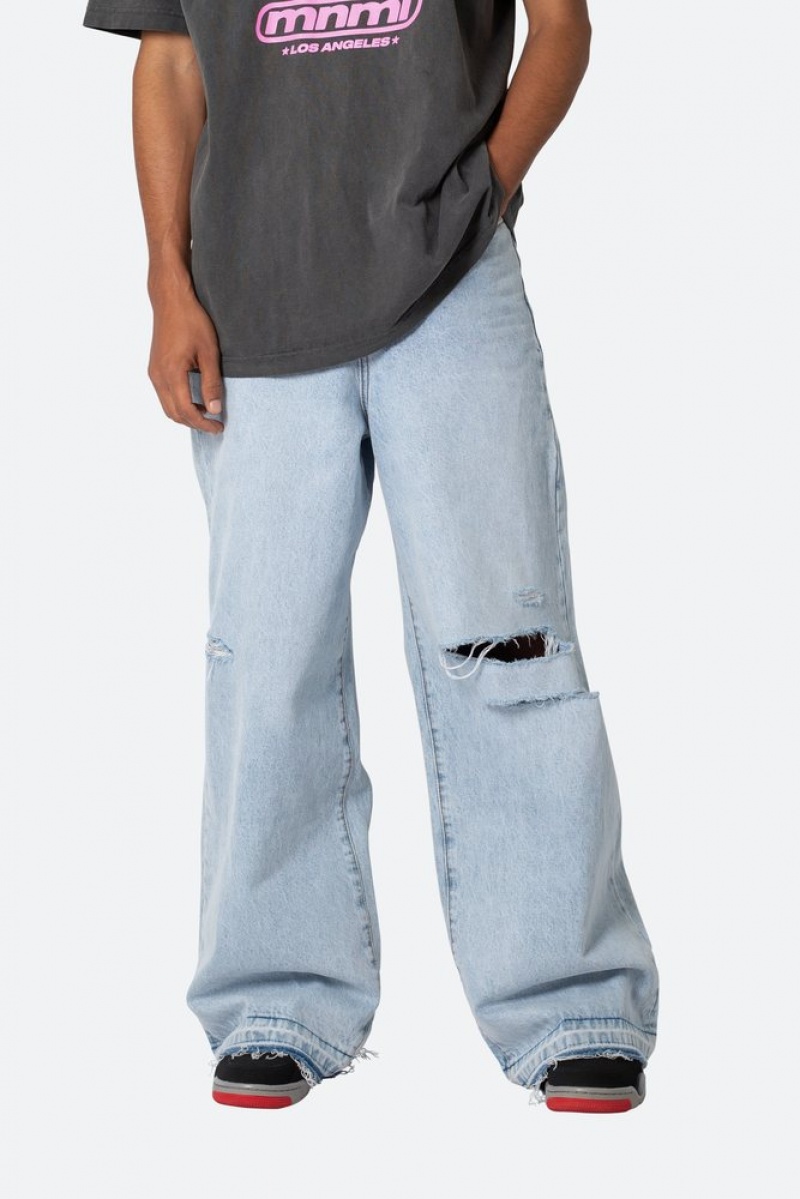 Mnml Baggy Rave Denim Baggy Denim Light Blue | SW18-D0RZ