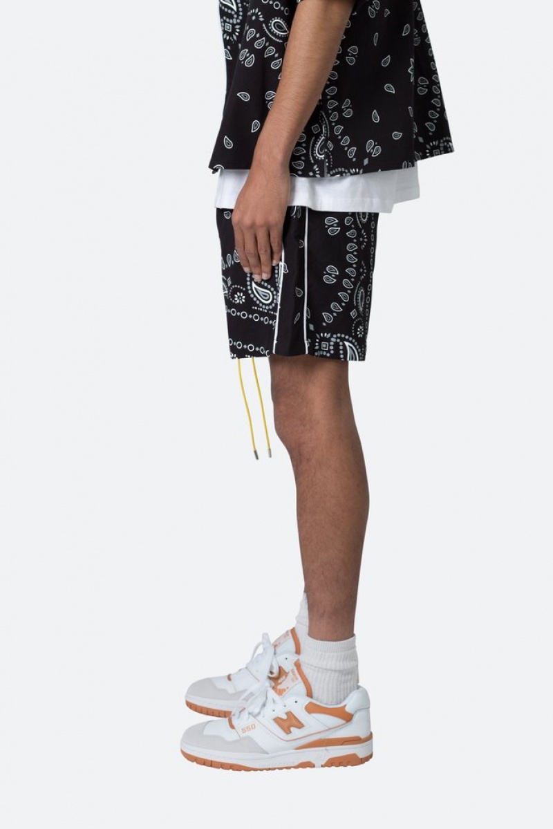 Mnml Bandana Paisley Shorts Shorts Black | FI76-G4HN