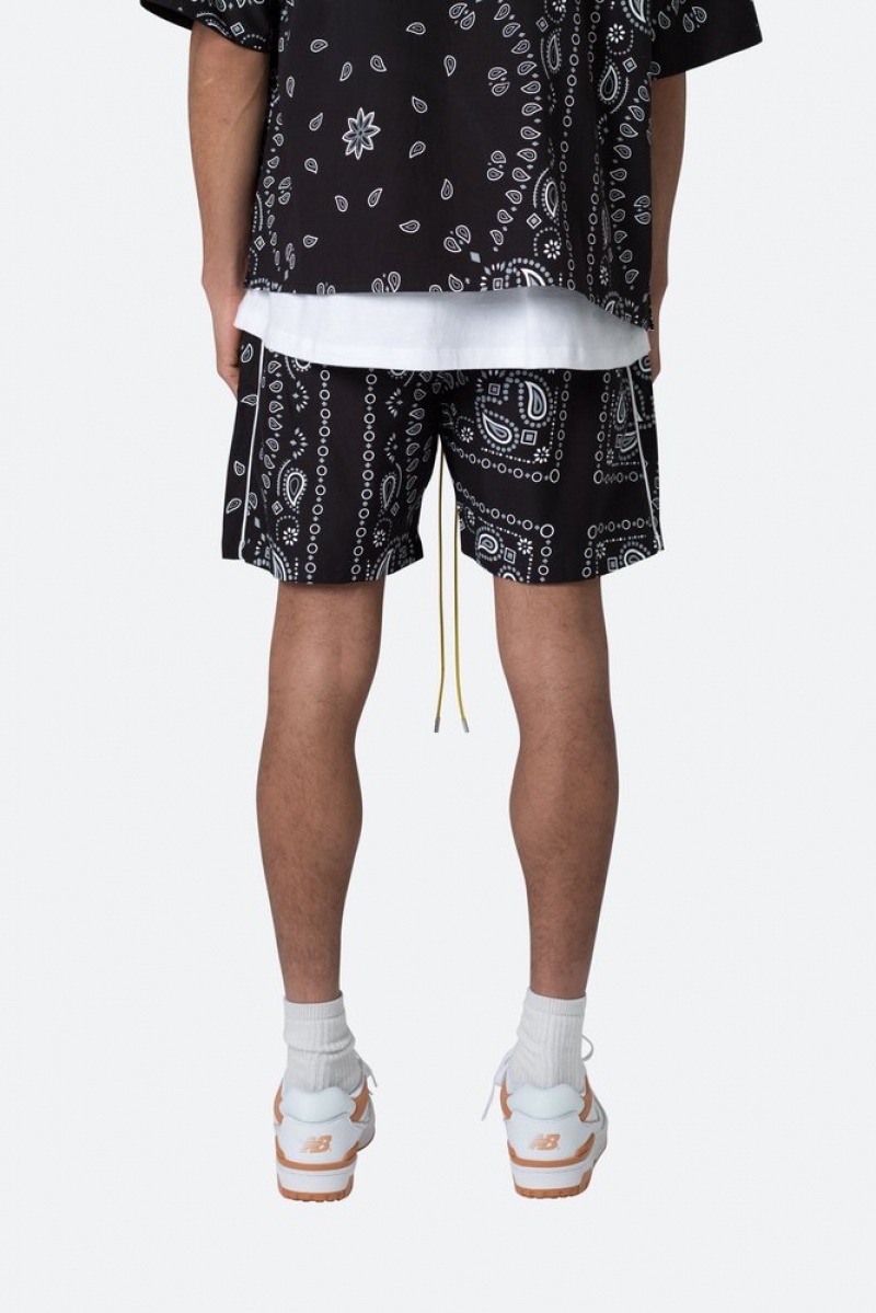 Mnml Bandana Paisley Shorts Shorts Black | FI76-G4HN