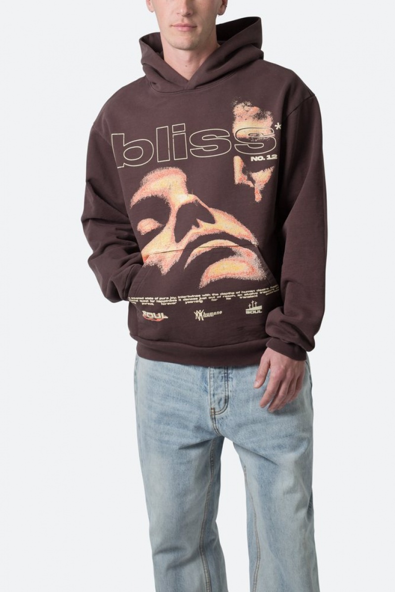 Mnml Bliss Hoodie Hoodies Chocolate | XI98-Q5FU