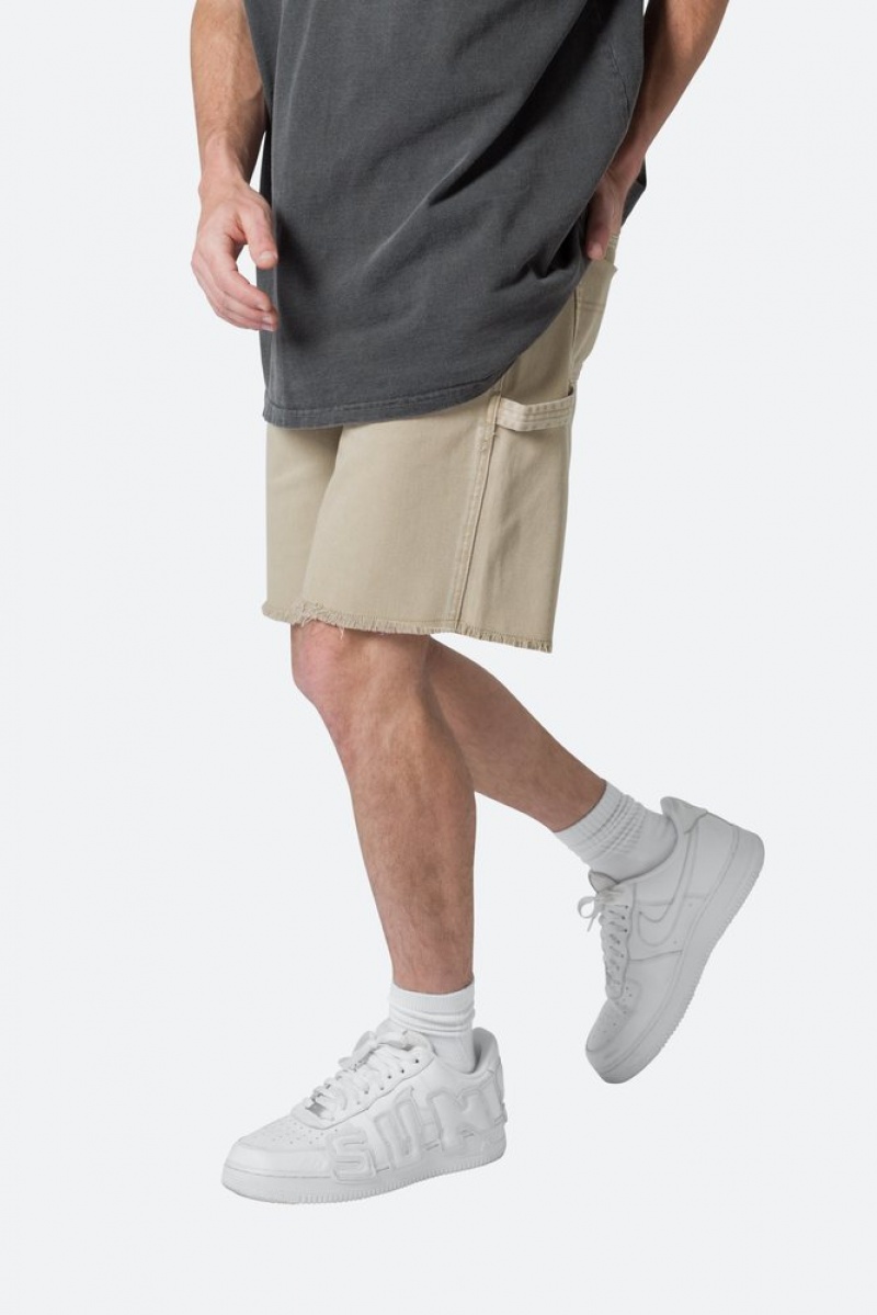 Mnml Carpenter Shorts Shorts Khaki | QY50-P1MI