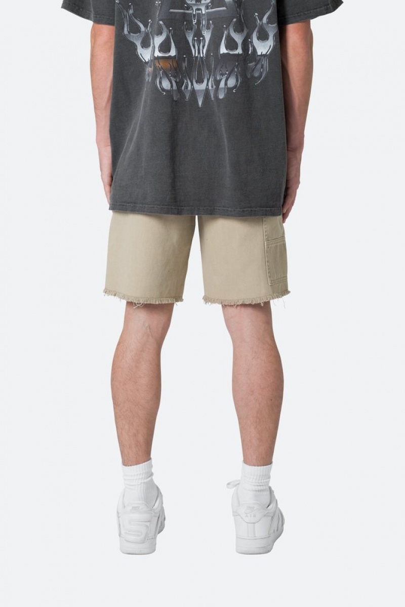 Mnml Carpenter Shorts Shorts Khaki | QY50-P1MI